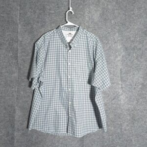 Northwest Territory Button Down Shirt 3XL Blue Plaid Short Sleeve Performance
